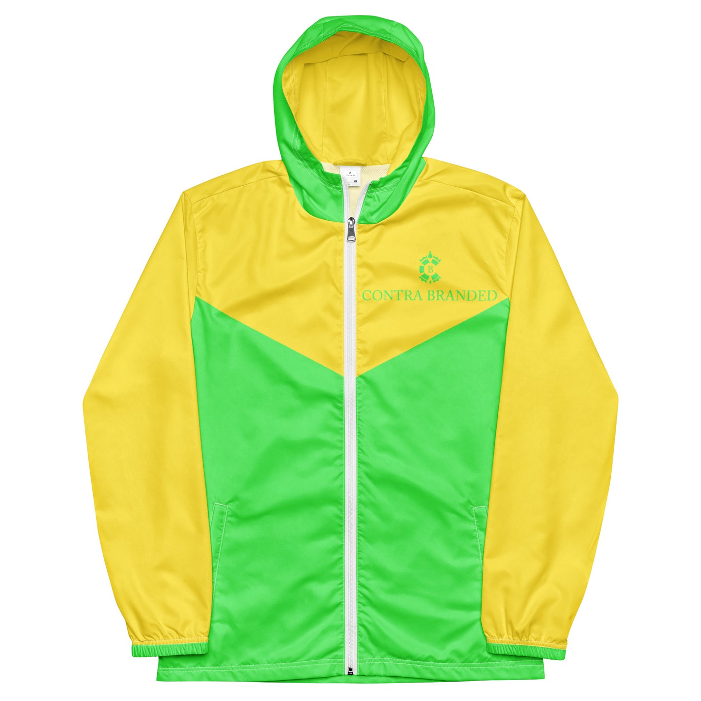 CONTRABRANDED Men's Windbreaker Lime Green & Yellow