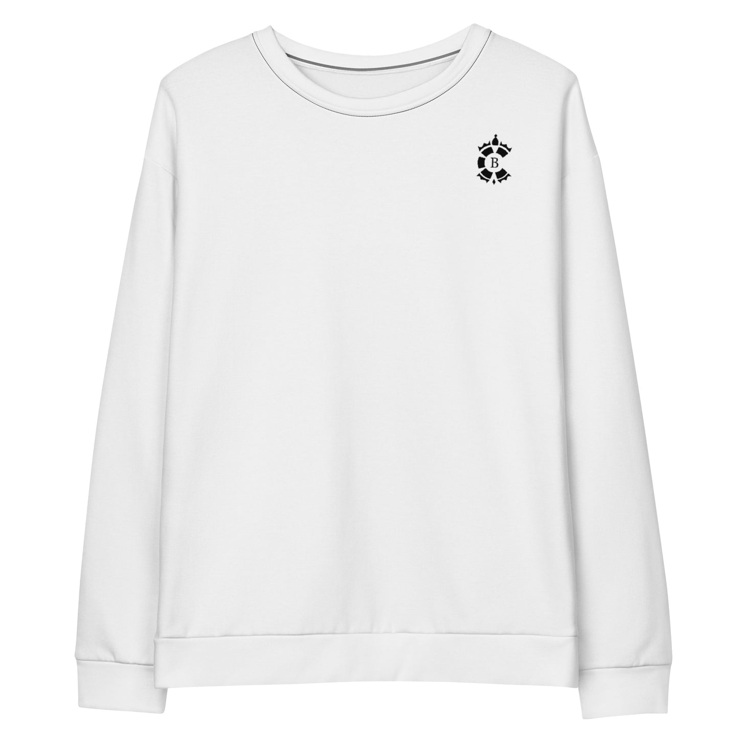 CONTRABRANDED Logo Sweater Black on White