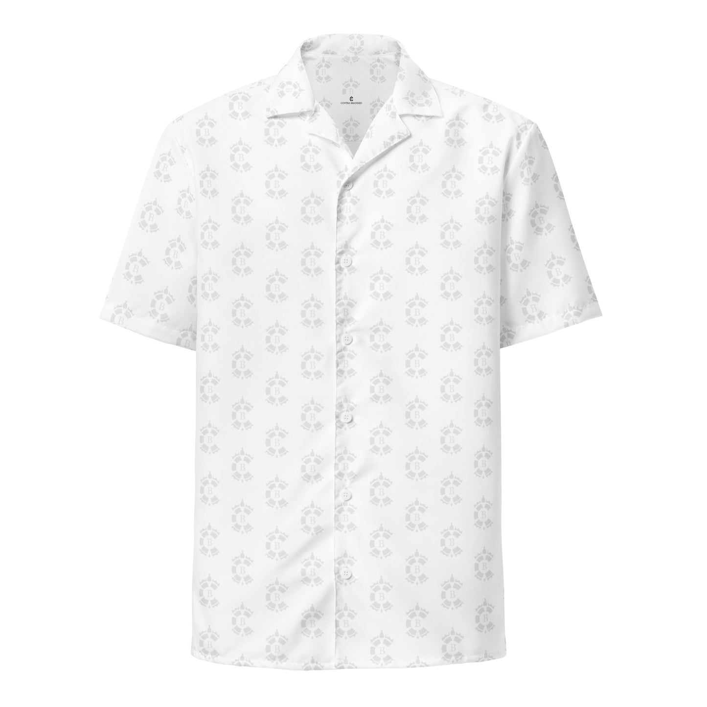 CONTRABRANDED R-Logos Button Up Short Sleeve Eggshell on White